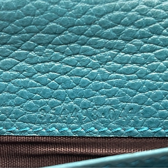 Gucci Blue Pebbled Leather Swing Continental Wallet - Preowned - Picture 16 of 16